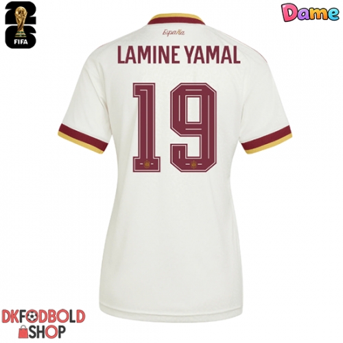 Spanien Lamine Yamal #19 Udebanetrøje Dame VM 2026 Kort ærmer